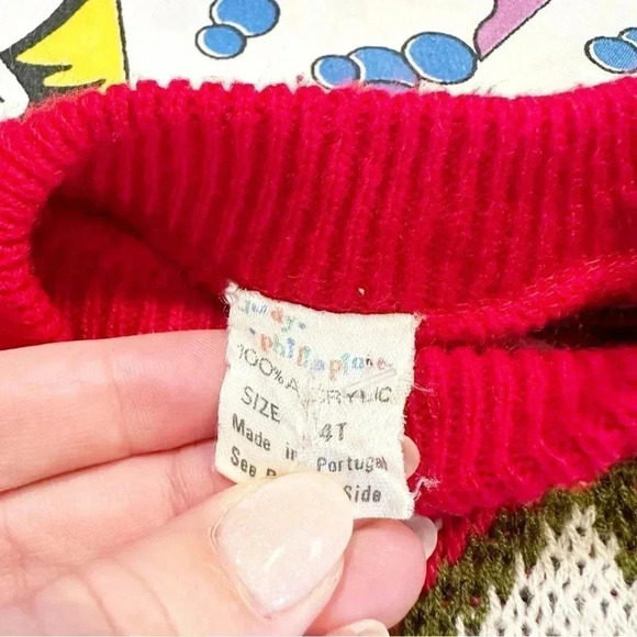 Vintage Colorful Knit Crewneck Patterned Sweater Size 12-18M - Picture 6 of 7